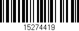Código de barras (EAN, GTIN, SKU, ISBN): '15274419'