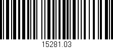 Código de barras (EAN, GTIN, SKU, ISBN): '15281.03'