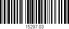 Código de barras (EAN, GTIN, SKU, ISBN): '15297.03'