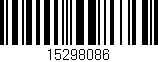 Código de barras (EAN, GTIN, SKU, ISBN): '15298086'
