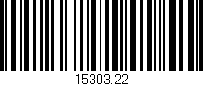 Código de barras (EAN, GTIN, SKU, ISBN): '15303.22'