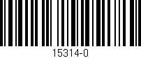 Código de barras (EAN, GTIN, SKU, ISBN): '15314-0'