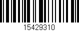 Código de barras (EAN, GTIN, SKU, ISBN): '15429310'