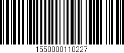 Código de barras (EAN, GTIN, SKU, ISBN): '1550000110227'