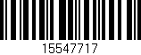 Código de barras (EAN, GTIN, SKU, ISBN): '15547717'