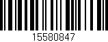 Código de barras (EAN, GTIN, SKU, ISBN): '15580847'