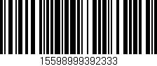Código de barras (EAN, GTIN, SKU, ISBN): '15598999392333'
