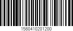 Código de barras (EAN, GTIN, SKU, ISBN): '1560410201200'