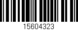 Código de barras (EAN, GTIN, SKU, ISBN): '15604323'