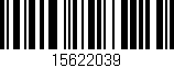 Código de barras (EAN, GTIN, SKU, ISBN): '15622039'
