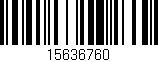 Código de barras (EAN, GTIN, SKU, ISBN): '15636760'