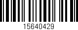 Código de barras (EAN, GTIN, SKU, ISBN): '15640429'