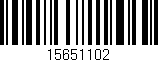 Código de barras (EAN, GTIN, SKU, ISBN): '15651102'