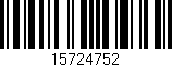 Código de barras (EAN, GTIN, SKU, ISBN): '15724752'