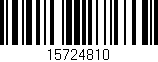 Código de barras (EAN, GTIN, SKU, ISBN): '15724810'