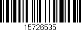 Código de barras (EAN, GTIN, SKU, ISBN): '15726535'