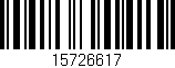 Código de barras (EAN, GTIN, SKU, ISBN): '15726617'