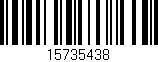 Código de barras (EAN, GTIN, SKU, ISBN): '15735438'