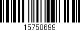 Código de barras (EAN, GTIN, SKU, ISBN): '15750699'