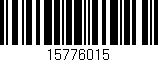 Código de barras (EAN, GTIN, SKU, ISBN): '15776015'