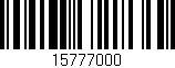 Código de barras (EAN, GTIN, SKU, ISBN): '15777000'
