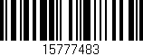 Código de barras (EAN, GTIN, SKU, ISBN): '15777483'
