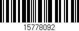 Código de barras (EAN, GTIN, SKU, ISBN): '15778092'