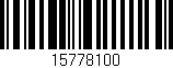 Código de barras (EAN, GTIN, SKU, ISBN): '15778100'