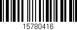 Código de barras (EAN, GTIN, SKU, ISBN): '15780416'