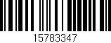 Código de barras (EAN, GTIN, SKU, ISBN): '15783347'