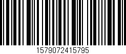 Código de barras (EAN, GTIN, SKU, ISBN): '1579072415795'