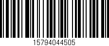 Código de barras (EAN, GTIN, SKU, ISBN): '15794044505'