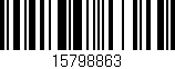 Código de barras (EAN, GTIN, SKU, ISBN): '15798863'