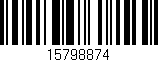 Código de barras (EAN, GTIN, SKU, ISBN): '15798874'