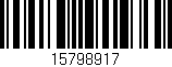 Código de barras (EAN, GTIN, SKU, ISBN): '15798917'