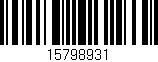 Código de barras (EAN, GTIN, SKU, ISBN): '15798931'