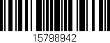 Código de barras (EAN, GTIN, SKU, ISBN): '15798942'