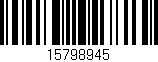 Código de barras (EAN, GTIN, SKU, ISBN): '15798945'