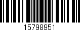 Código de barras (EAN, GTIN, SKU, ISBN): '15798951'