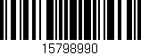 Código de barras (EAN, GTIN, SKU, ISBN): '15798990'