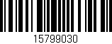 Código de barras (EAN, GTIN, SKU, ISBN): '15799030'