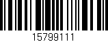 Código de barras (EAN, GTIN, SKU, ISBN): '15799111'