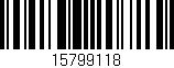 Código de barras (EAN, GTIN, SKU, ISBN): '15799118'