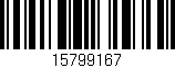 Código de barras (EAN, GTIN, SKU, ISBN): '15799167'