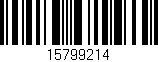Código de barras (EAN, GTIN, SKU, ISBN): '15799214'
