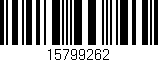 Código de barras (EAN, GTIN, SKU, ISBN): '15799262'