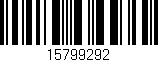 Código de barras (EAN, GTIN, SKU, ISBN): '15799292'