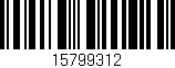Código de barras (EAN, GTIN, SKU, ISBN): '15799312'