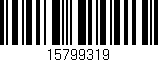 Código de barras (EAN, GTIN, SKU, ISBN): '15799319'