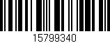 Código de barras (EAN, GTIN, SKU, ISBN): '15799340'